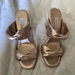 Aquazzura gold heels 36.5